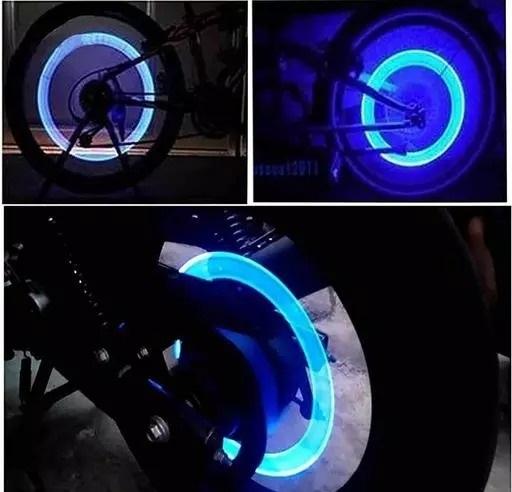 Bike/Bicycle Led Valve Cap With Motion Sensor (Blue)