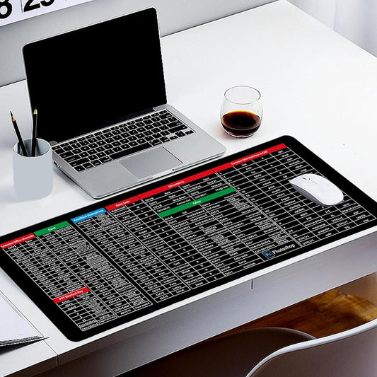 Extended Gaming Laptop Mouse Pad With Printed shortcut Keys