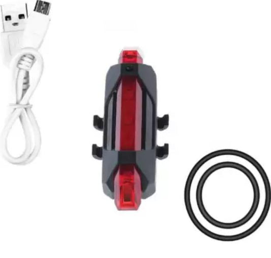 Bicycle Red Tail Light 5 LED USB Rechargeable & Waterproof